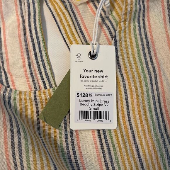 $128 Marine Layer Laney Mini Dress Beachy Stripe S - Picture 7 of 7
